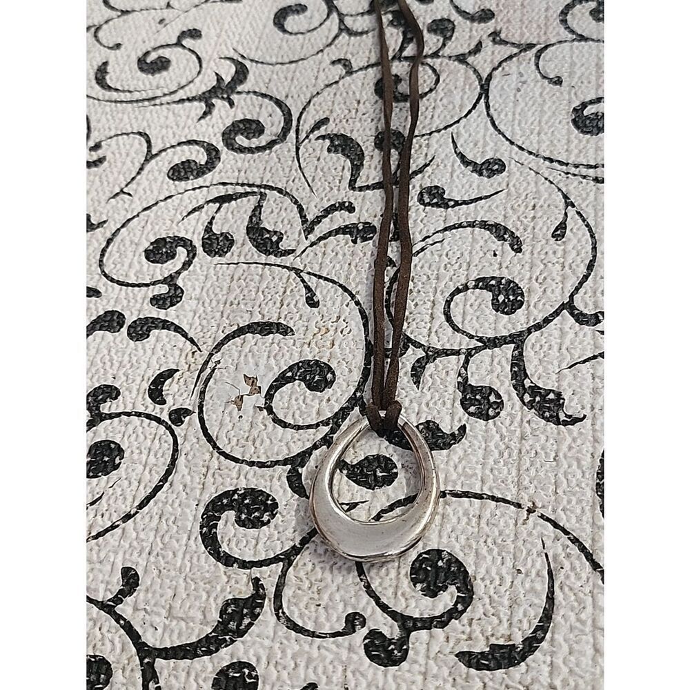 Premier Designs Brown Faux Leather Cord Necklace